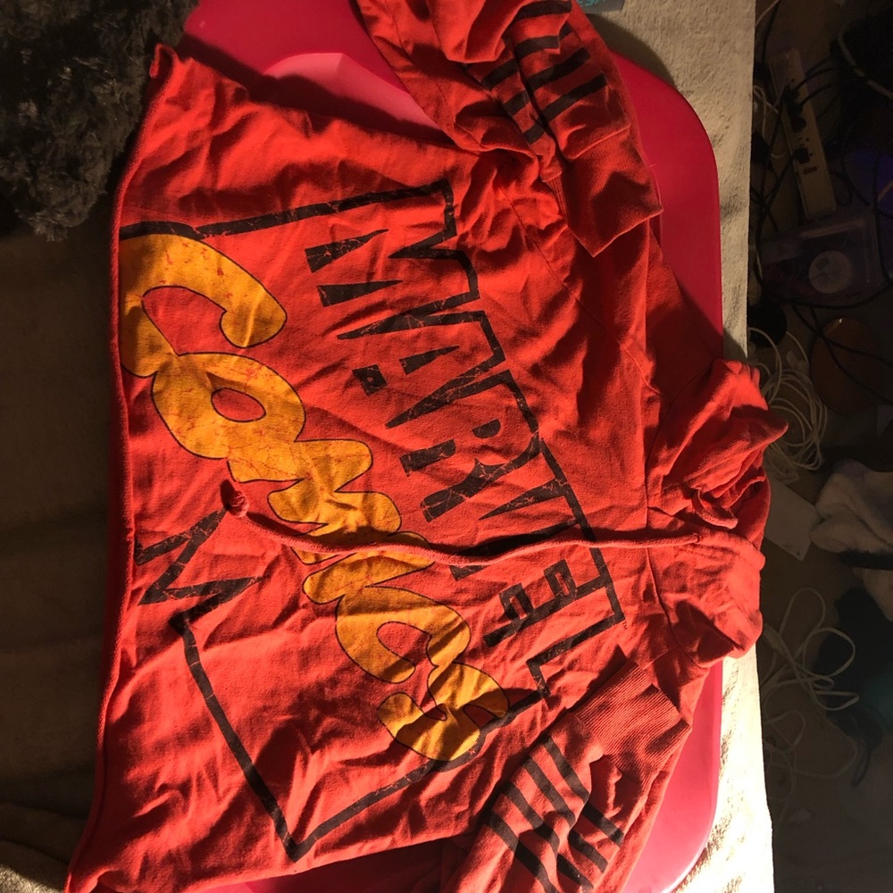 Marvel comics long sleeve crop top